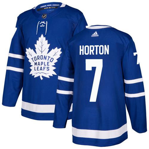 Adidas Men Toronto Maple Leafs #7 Tim Horton Blue Home Authentic Stitched NHL Jersey->toronto maple leafs->NHL Jersey